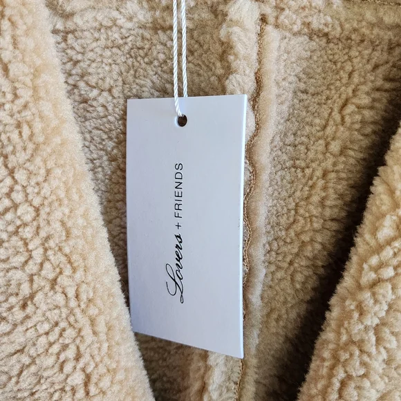 Lovers + friends Faux Fur Tan Jacket, Sz XS - Picture 6 of 12